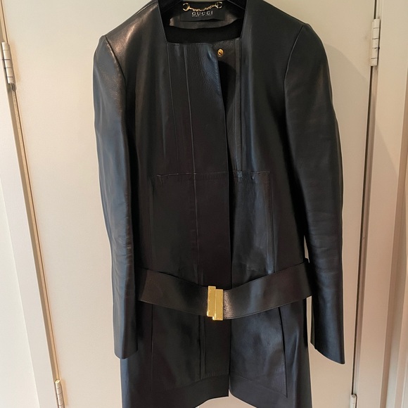 GUCCI  Leather black jacket, size IT38, XS - Picture 2 of 12